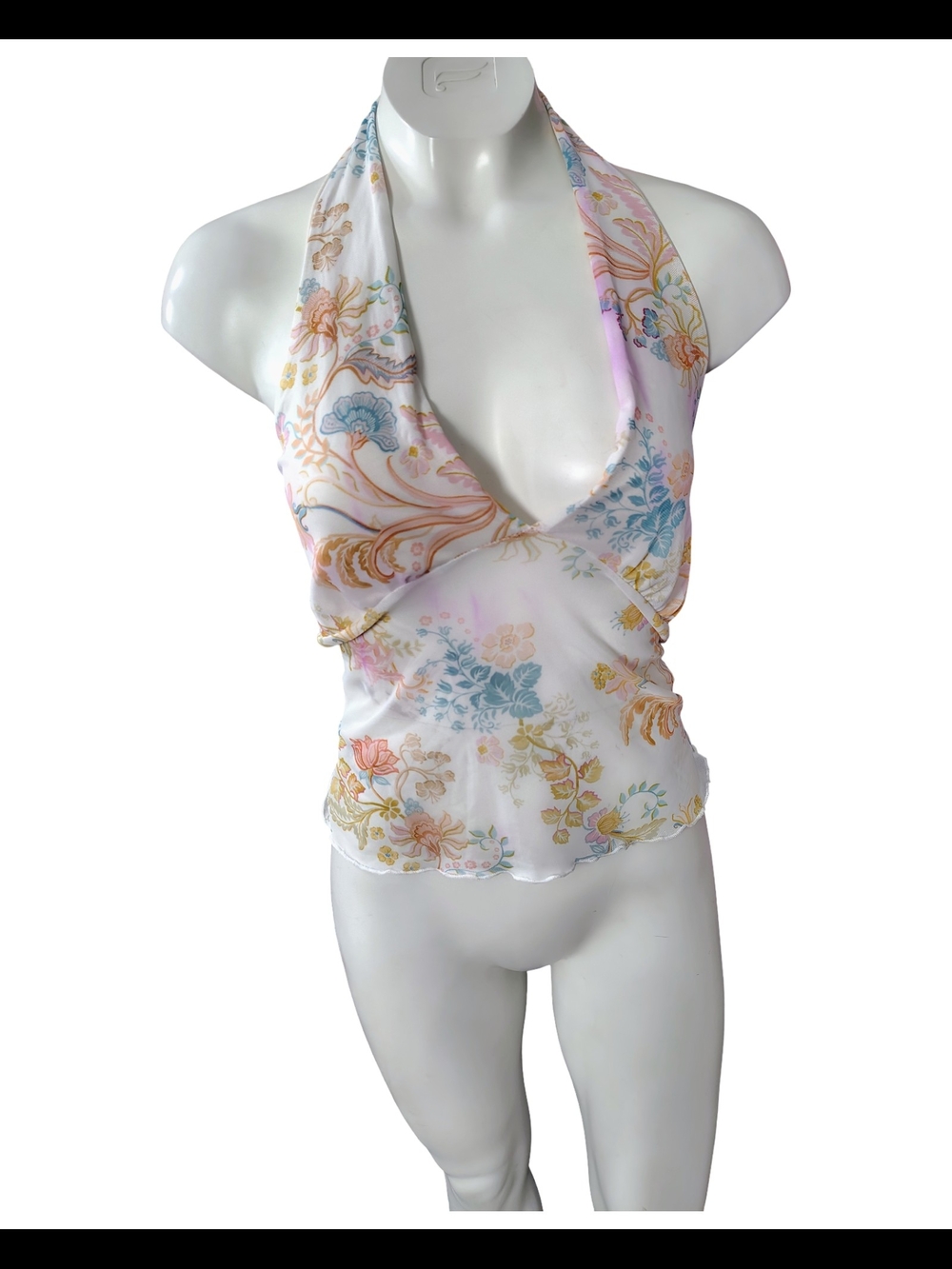 See You Monday Pastel Floral Halter Top